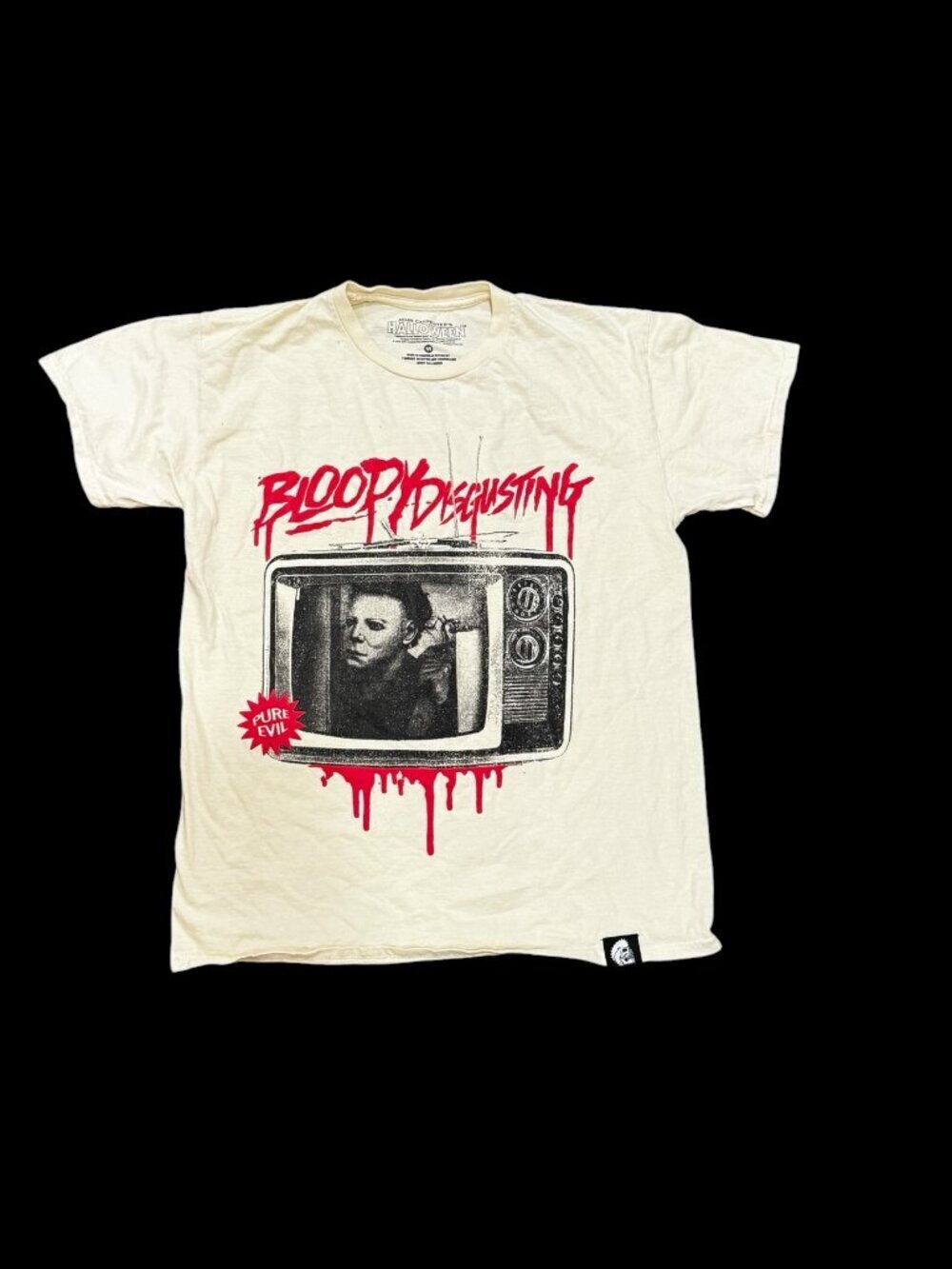 Halloween Michael Myers Bloody Disgusting Graphic Tee Pure Evil Size M